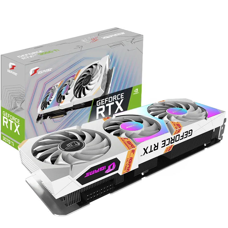 七彩虹（Colorful）iGame GeForce RTX 3070 Ti Ultra W OC 8G 1770-1800Mhz 赛博朋克2077游戏光追电脑显卡