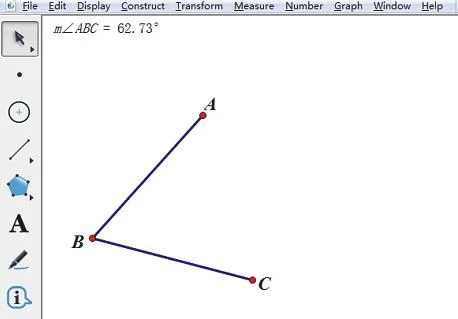 使用几何画板作一个角等于已知角的详细步骤