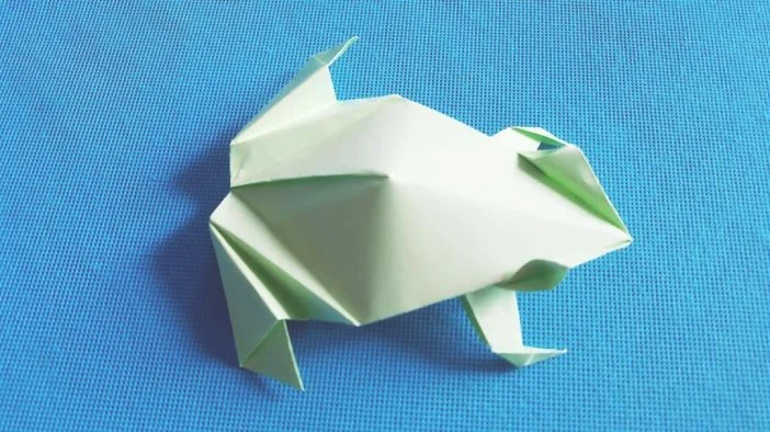 手工青蛙的折纸方法