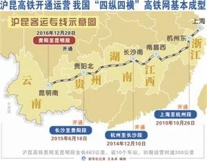 沪昆高铁线路图（沪昆高铁最新线路图及站点一览）
