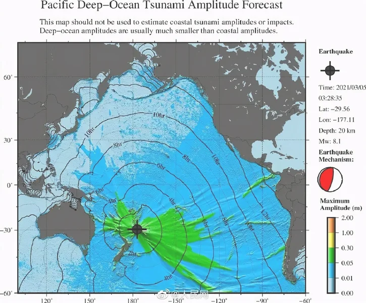 新西兰地震引发海啸